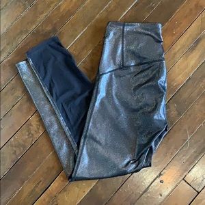 Joylab silver gunmetal high rise stretch leggings